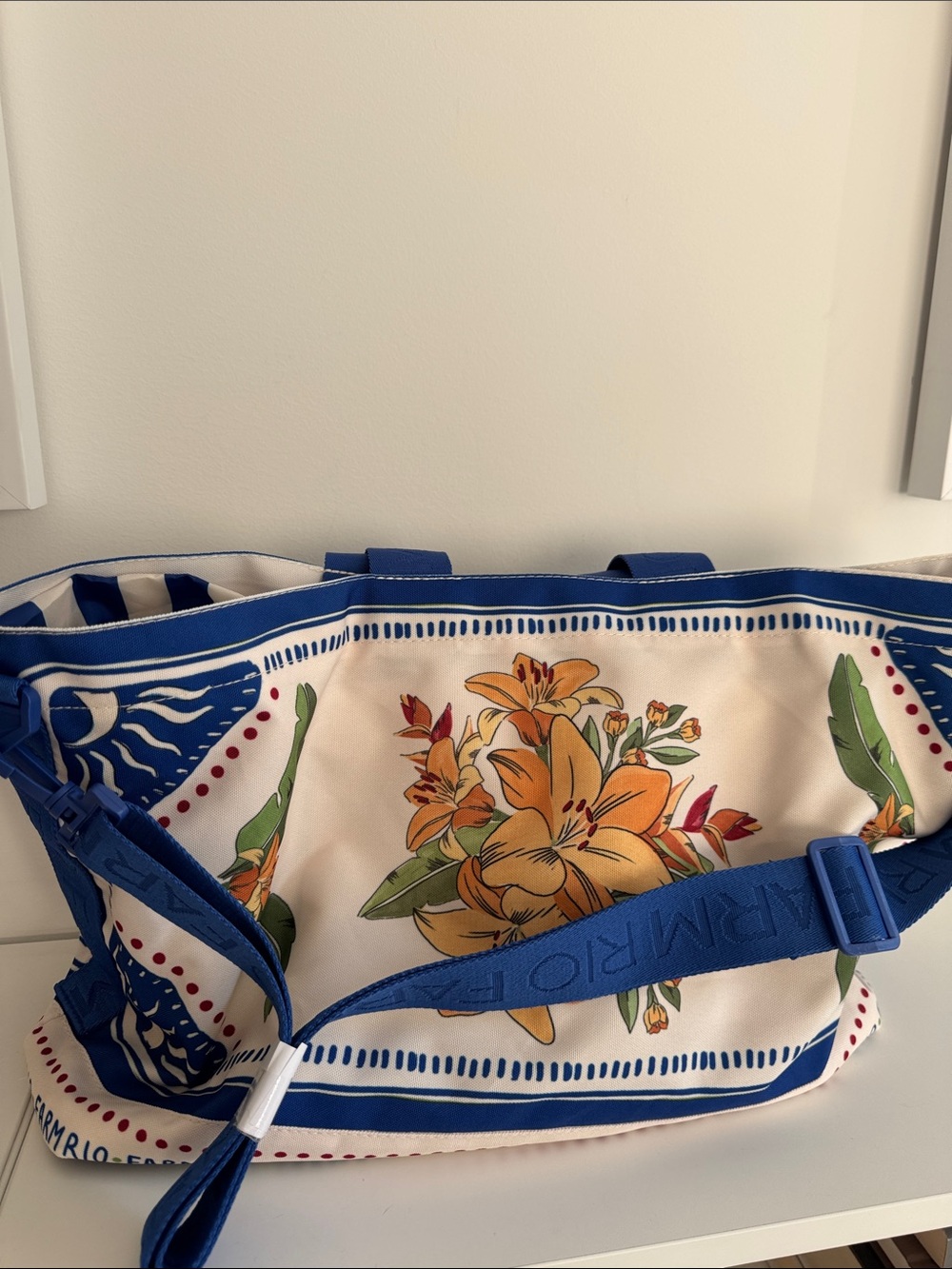 Anthropologie Farm rio Tropical destiny Beach Bag NWT $110 - Picture 6 of 10